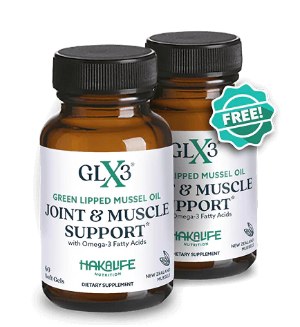 GLX3 contains concentrated New Zealand Green Lipped Mussel Oil that helps your joints move freely again