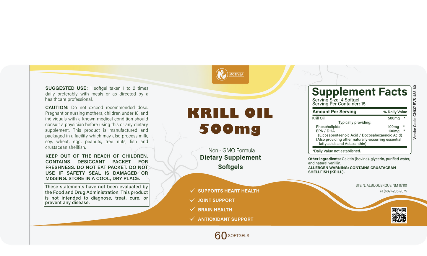 Omega Krill Oil 500MG